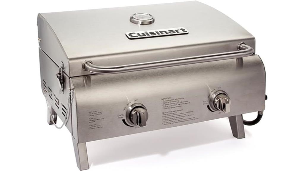 portable dual burner grill