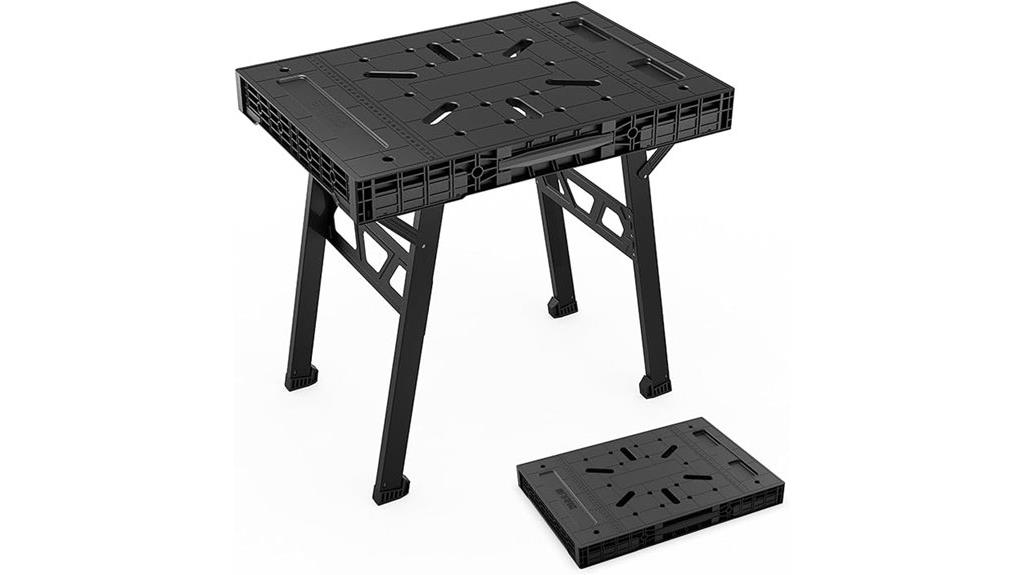 portable folding clamping table