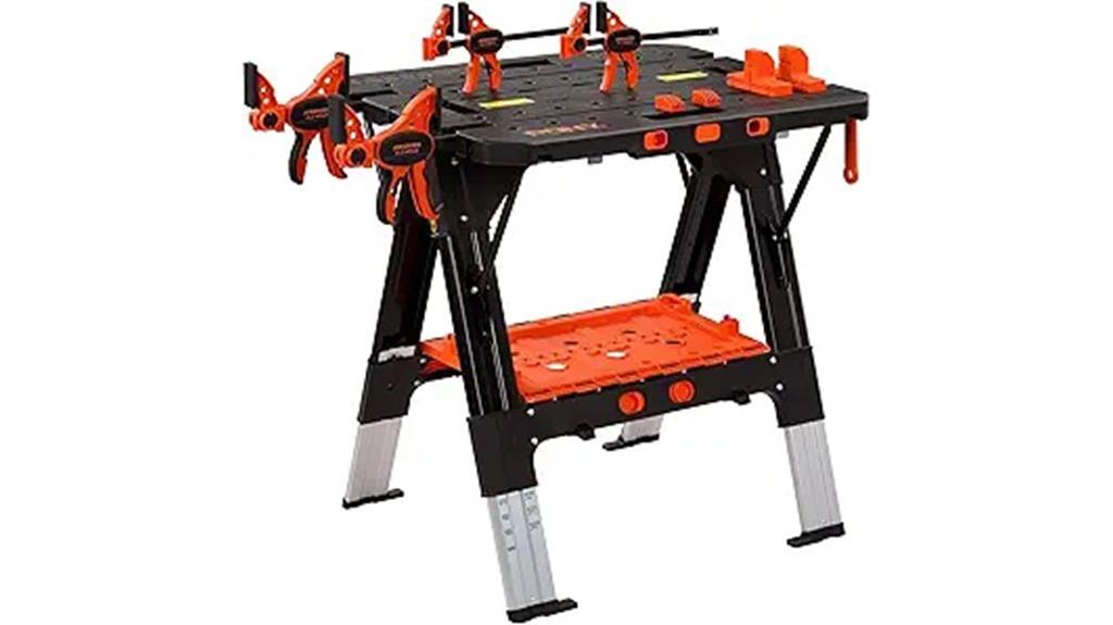portable folding work table