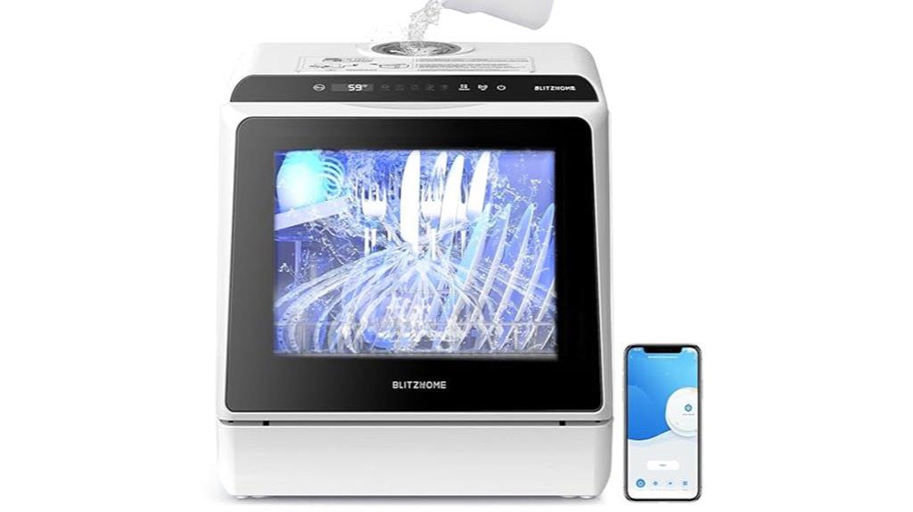 portable wifi dishwasher with six programs