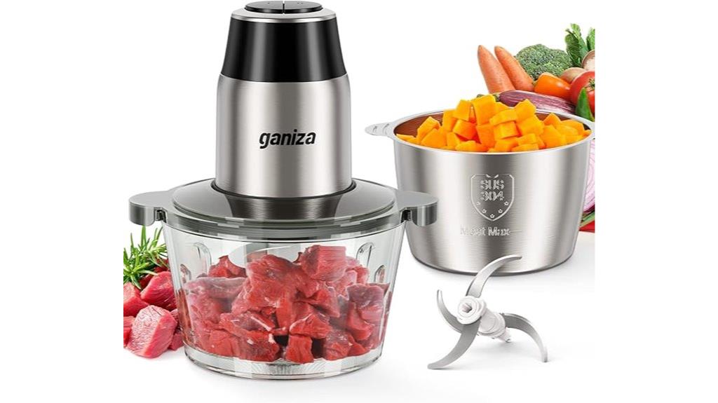 powerful dual bowl food processor