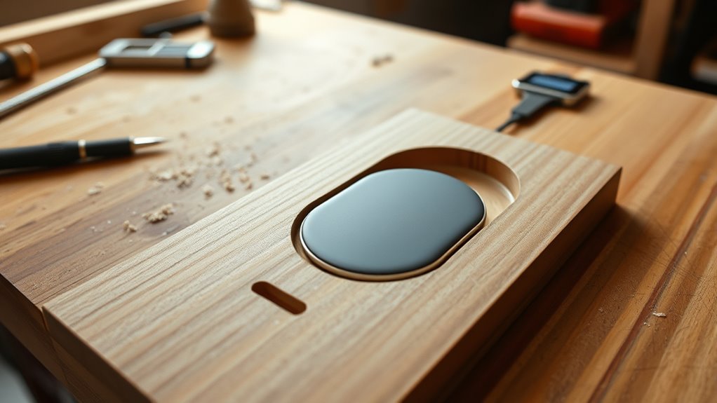 precision wireless charger installation