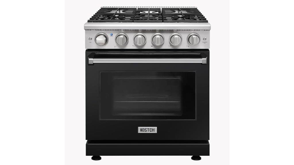 professional 30 inch gas range