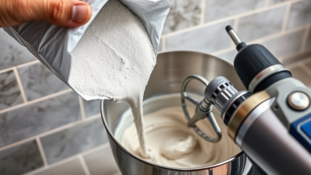 proper grout mixing technique