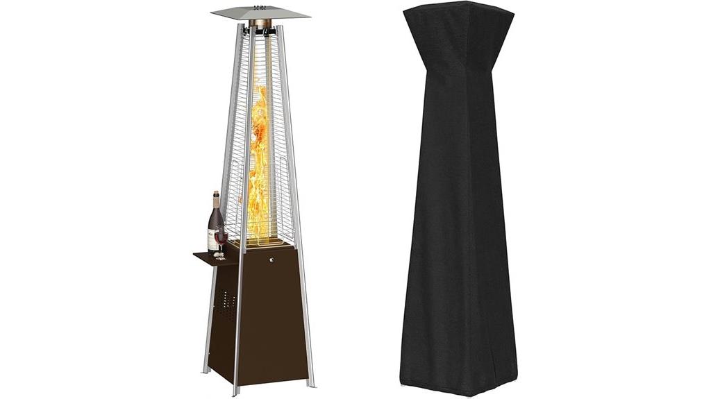pyramid patio heater table