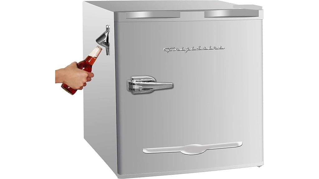 retro mini fridge with opener