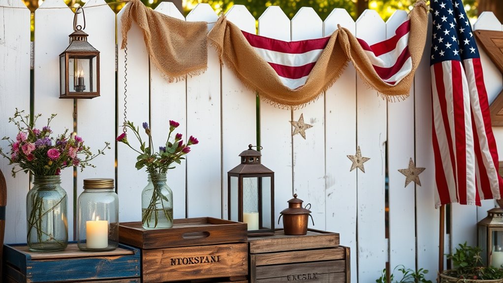 rustic vintage patriotic decor