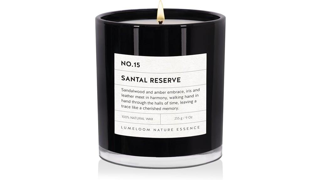 santal scented soy candles