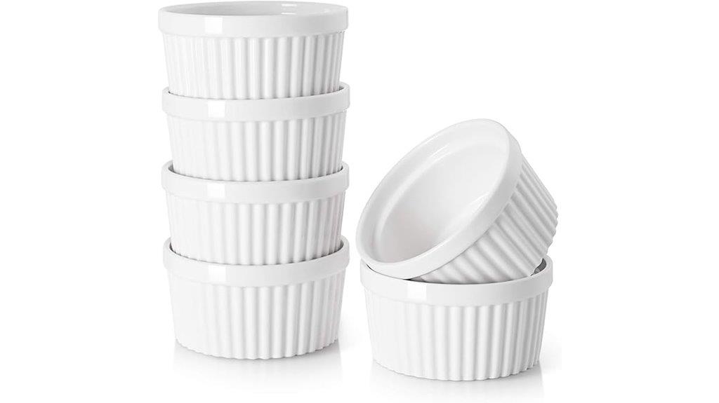 set of six ramekins