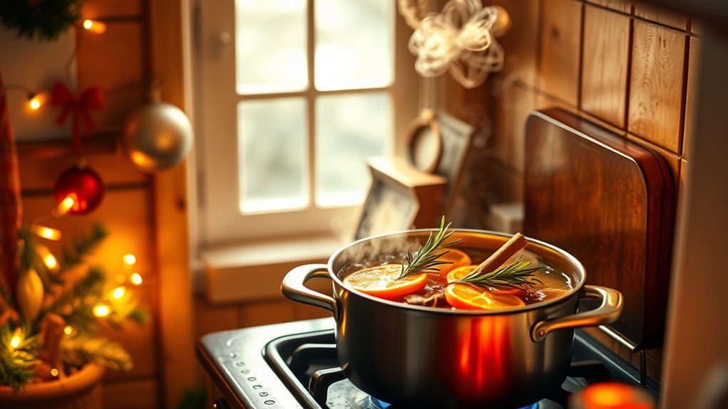 simmer fruits and herbs