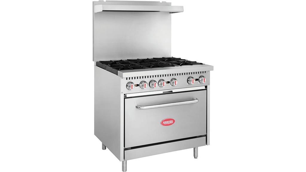 six burner commercial oven