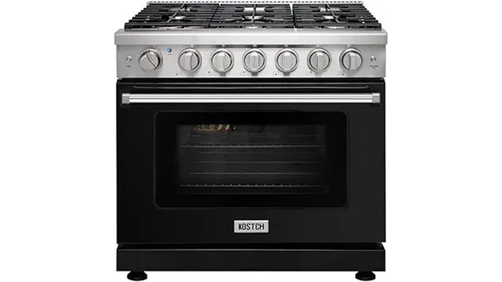 six burner gas range