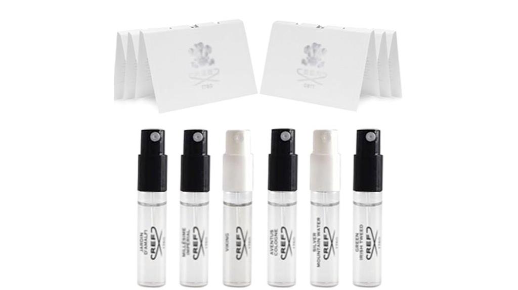six fragrance sample set