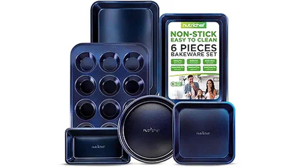 six piece non stick bakeware