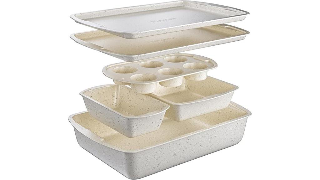 six piece non stick bakeware