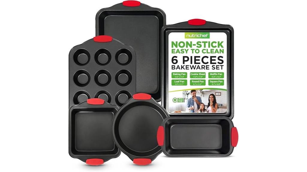 six piece nonstick bakeware set