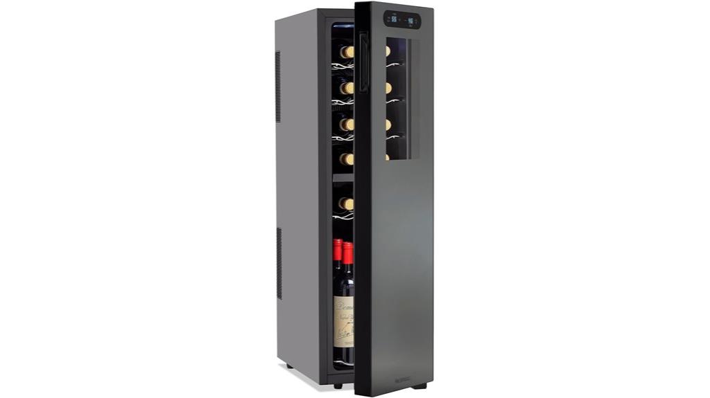 slim dual zone wine cooler