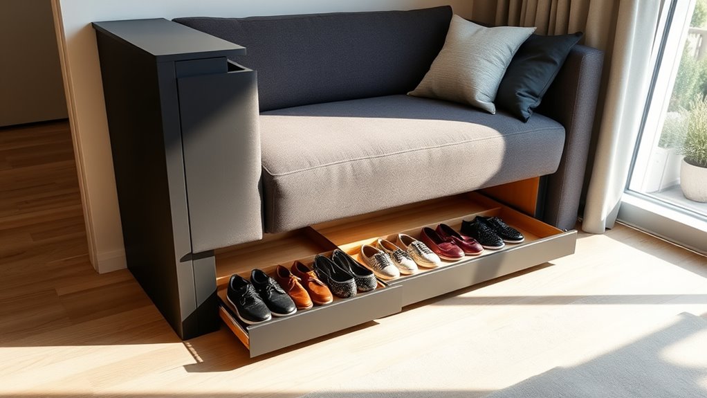 slim space saving shoe storage