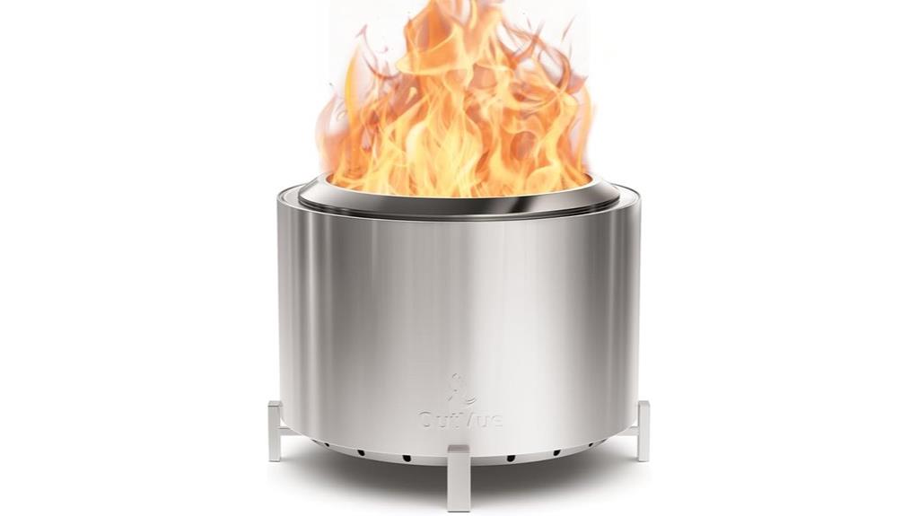 small stainless steel fire pit