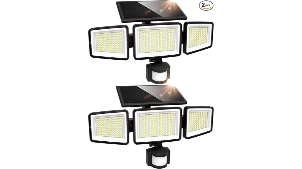 solar flood lights 302 leds