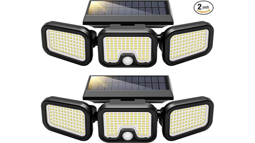 solar flood lights pack