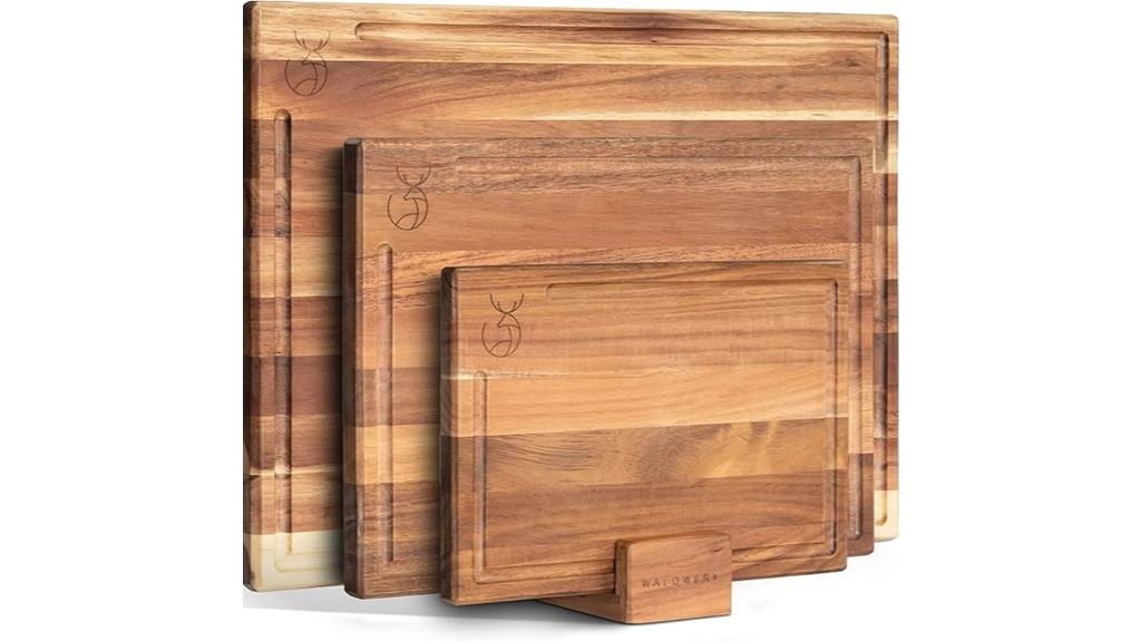 solid acacia wood cutting board