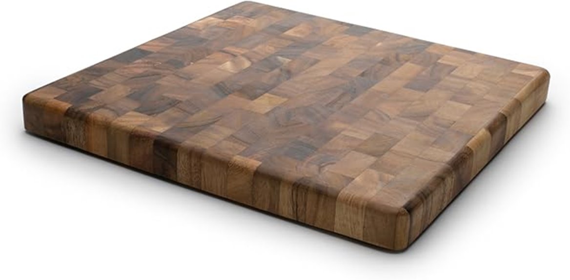 square charleston end grain board