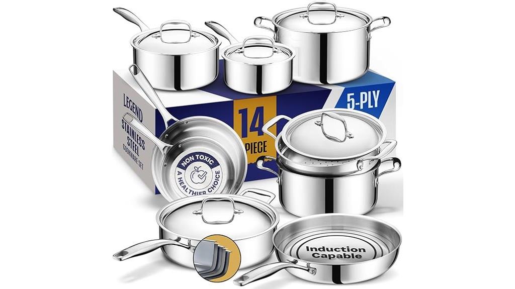 stainless steel 14 piece set