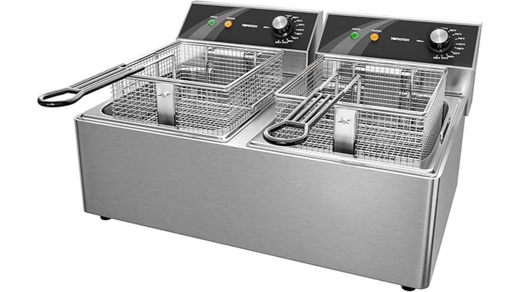 stainless steel dual fryers