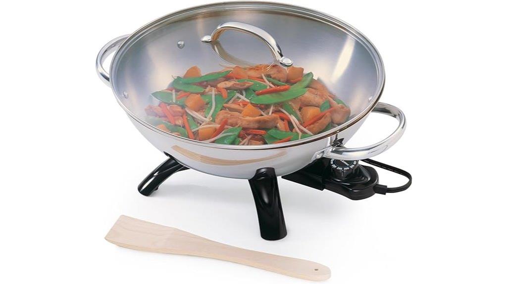 stainless steel electric wok