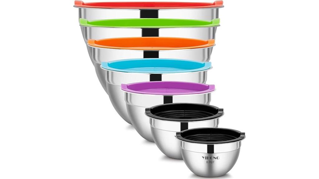 stainless steel mixing set