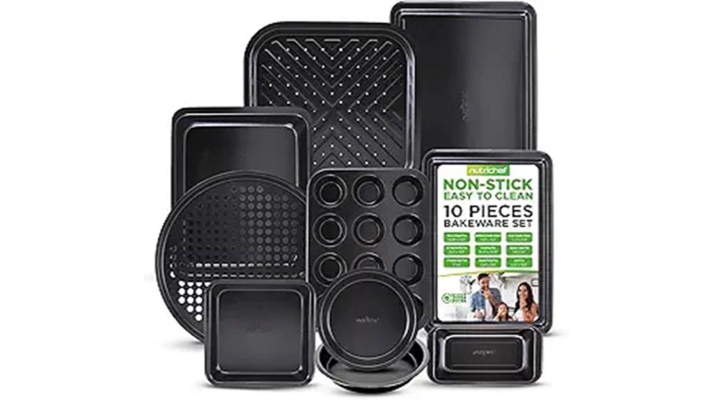 ten piece non stick bakeware