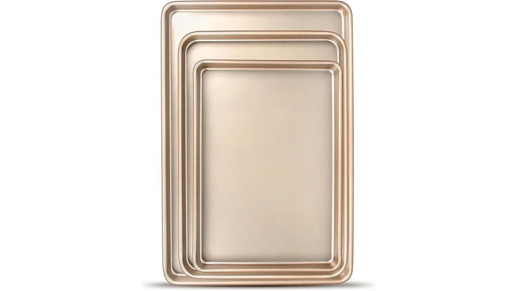 three piece nonstick baking sheet