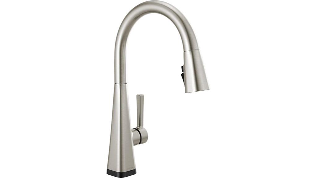 touch controlled pull down faucet