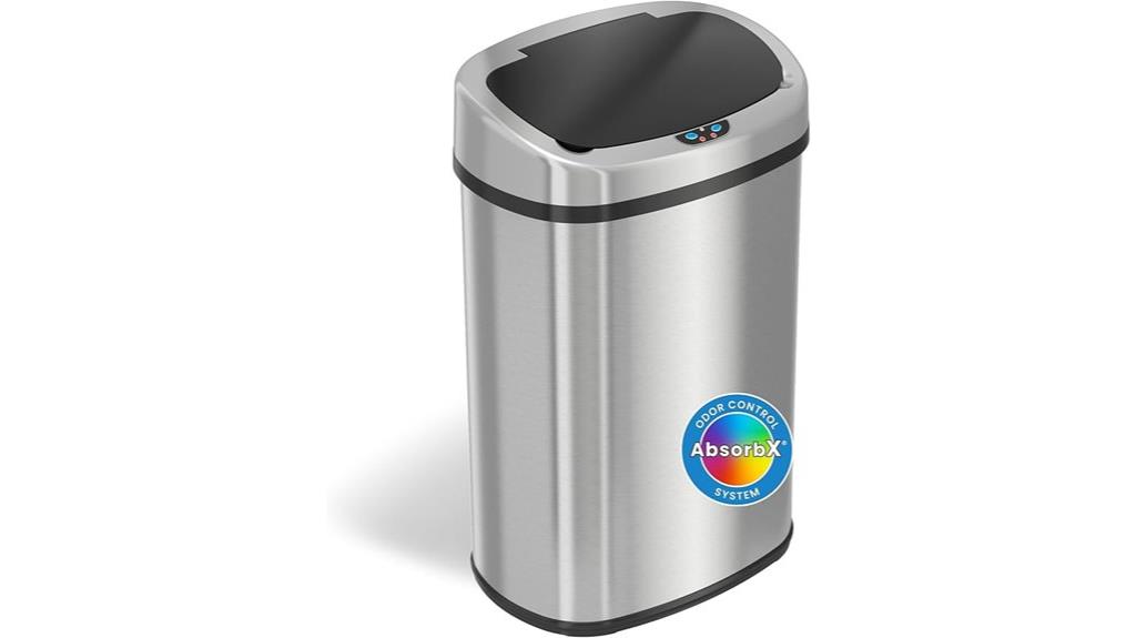 touchless 13 gallon trash can