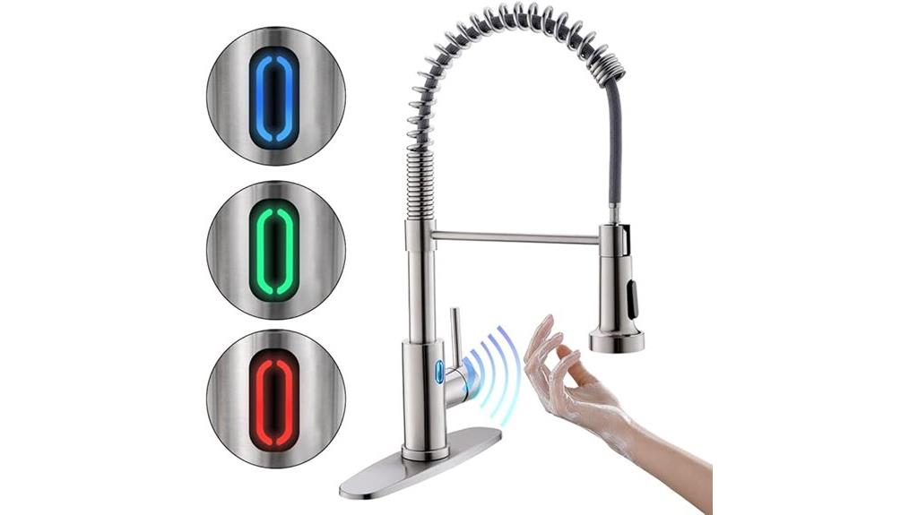 touchless pull down kitchen faucet