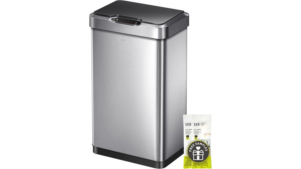 touchless rectangular trash can