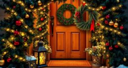 transform entryway into holiday card