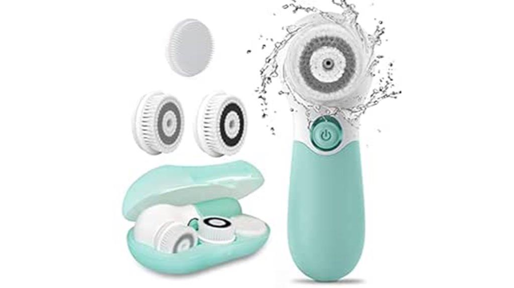 triple head facial cleansing brush