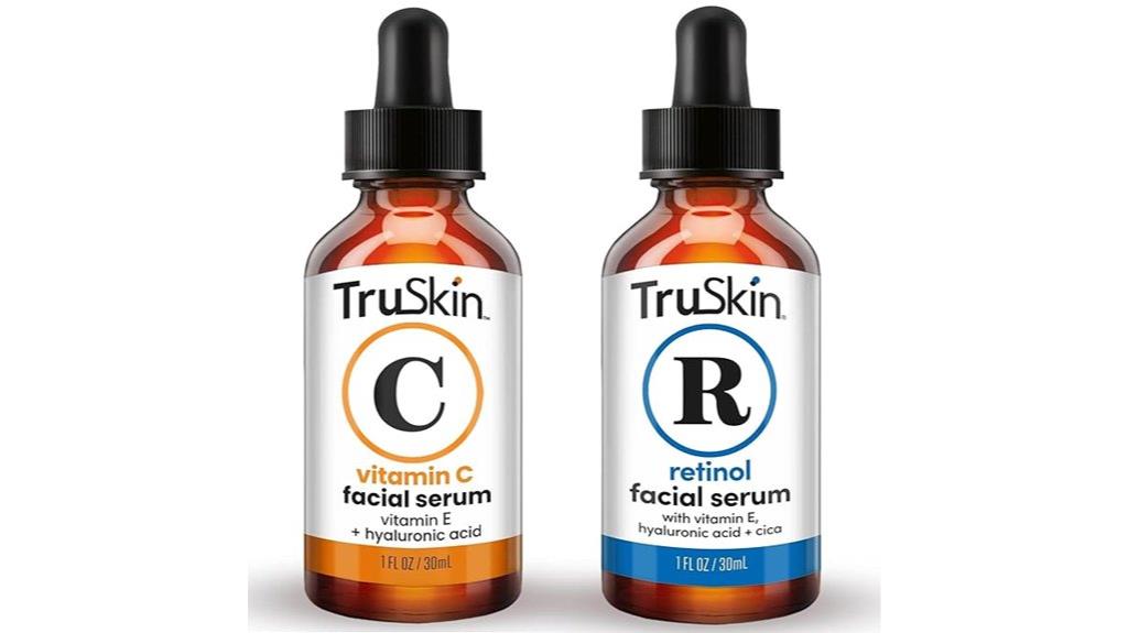 two bottles face serum