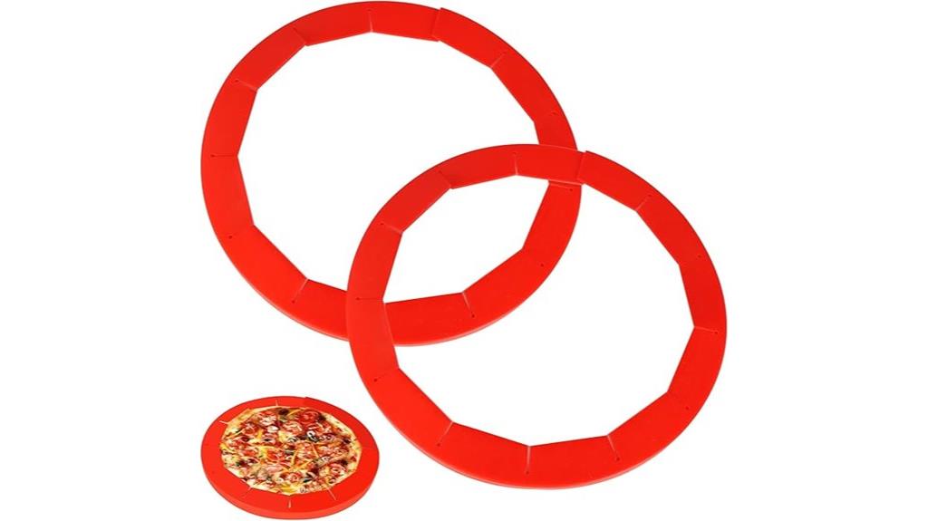 two silicone pie shields