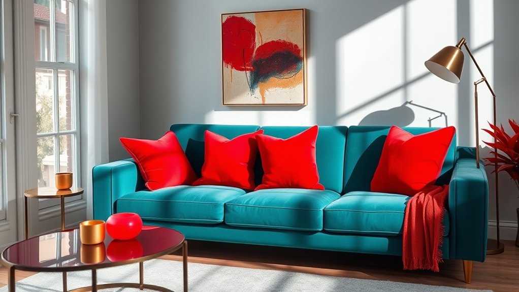vibrant contrasting harmonious decor