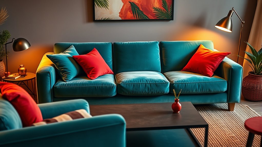 vibrant cozy color contrast