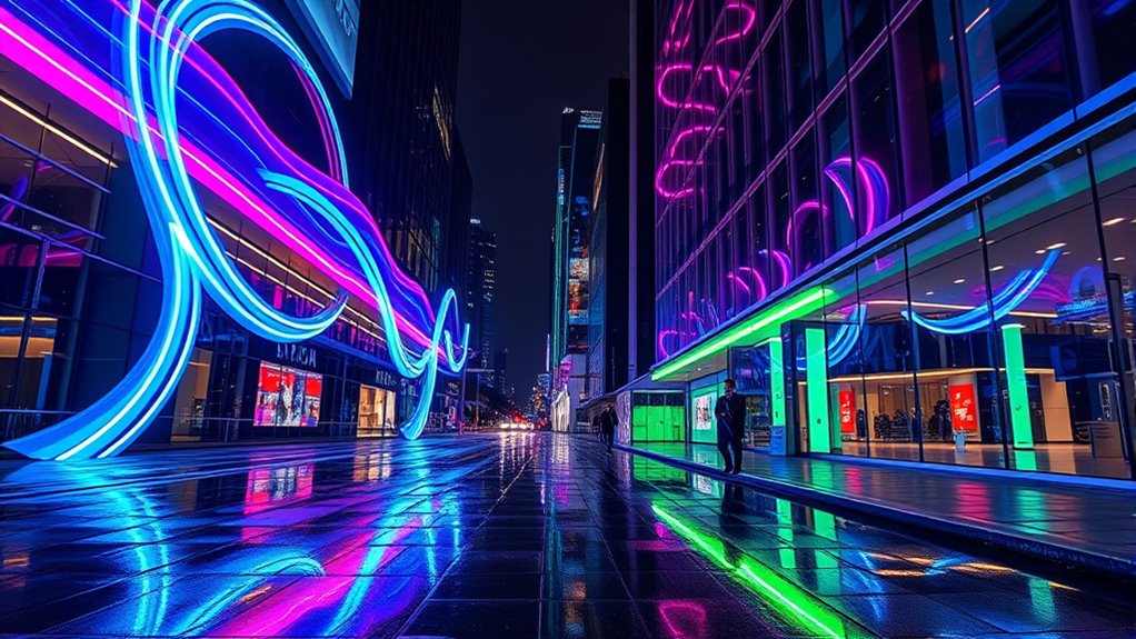 vivid colorful lighting design