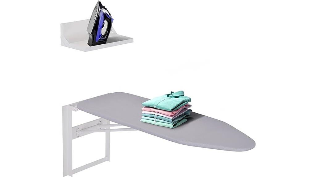 wall mounted ironing board storage
