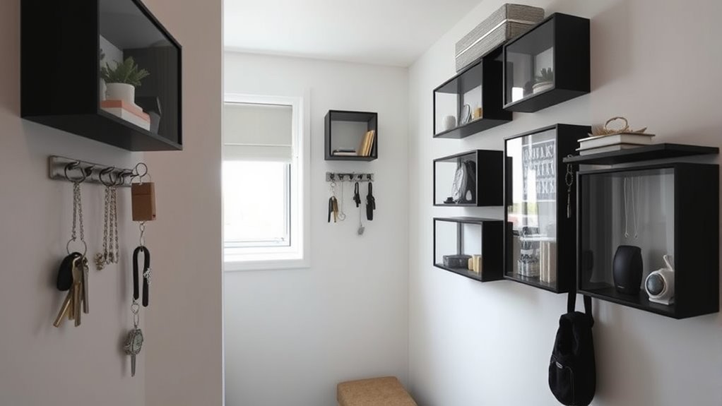 wall mounted shadow box storage