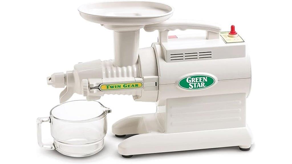 white green star juicer