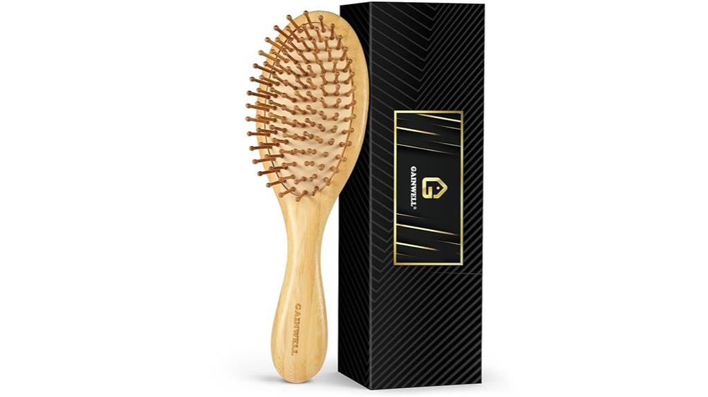 wooden bamboo hair brush