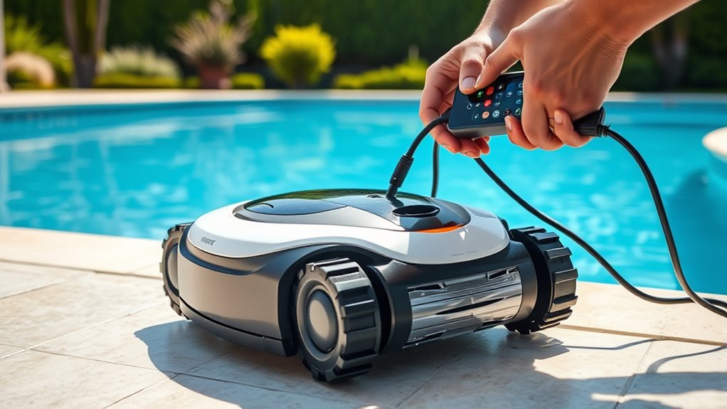 configure and program pool cleaner