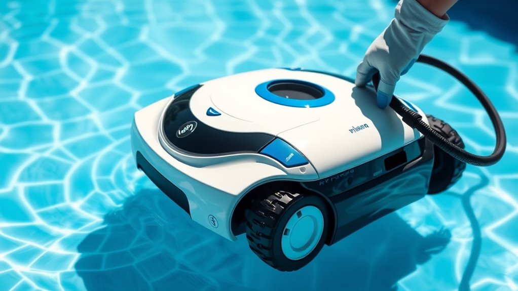 maintain robotic pool cleaner